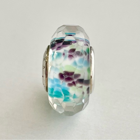 Pandora Tropical Sea Glass Faceted Murano Charm - Picture 1 of 6